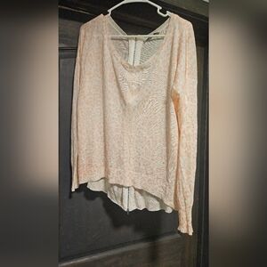 OLIVACEOUS pink and white leopard print sweater